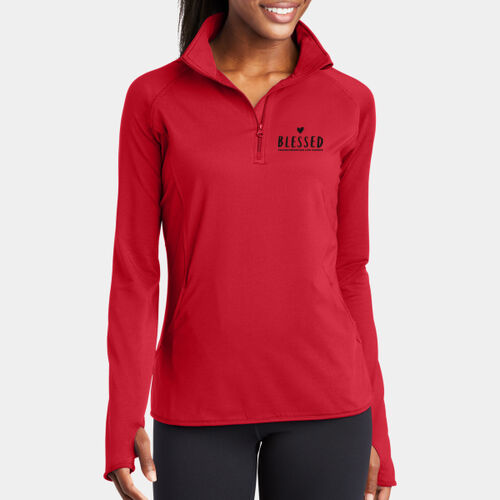 Ladies' Sport Wick ® Stretch 1/4 Zip Pullover Thumbnail
