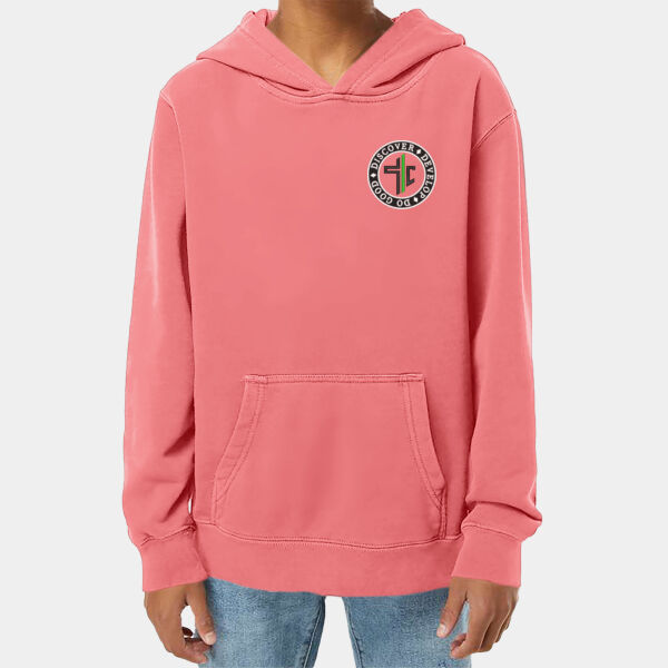 Youth Midweight Pigment-Dyed Hooded Sweatshirt Thumbnail