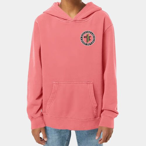 Youth Midweight Pigment-Dyed Hooded Sweatshirt Thumbnail