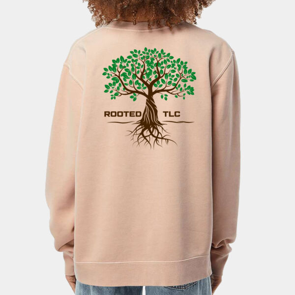 Rooted Unisex Midweight Pigment-Dyed Crewneck Sweatshirt Thumbnail